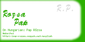 rozsa pap business card