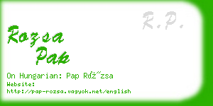 rozsa pap business card